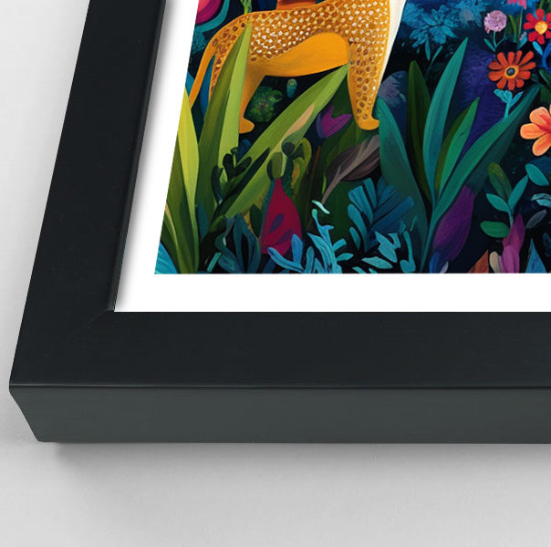 Lion Family Flower Garden Black Caribbean wall art view 70