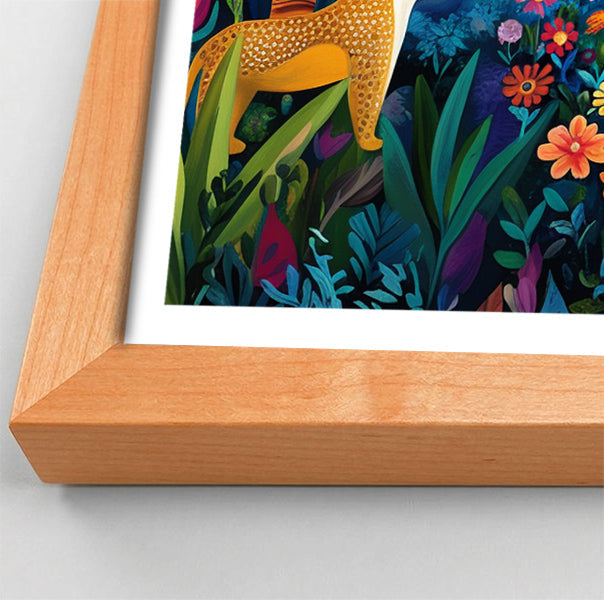 Lion Family Flower Garden Black Caribbean wall art view 82