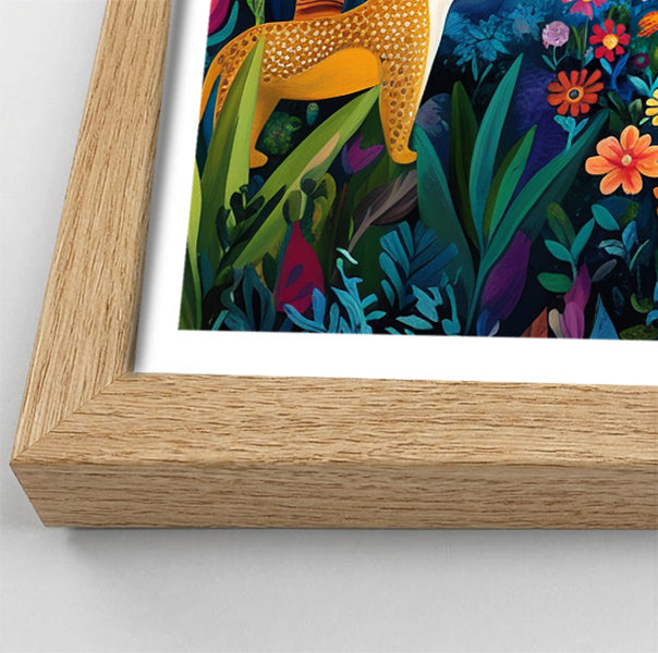 Lion Family Flower Garden Black Caribbean wall art view 76