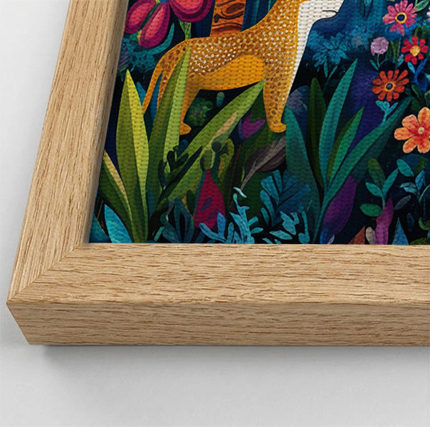 Lion Family Flower Garden Black Caribbean wall art view 52