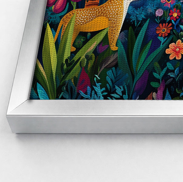 Lion Family Flower Garden Black Caribbean wall art view 58