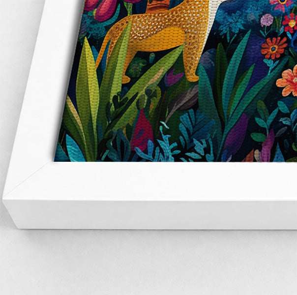 Lion Family Flower Garden Black Caribbean wall art view 64