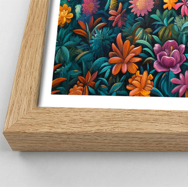 Tropical Floral Jungle Black Caribbean wall art view 76