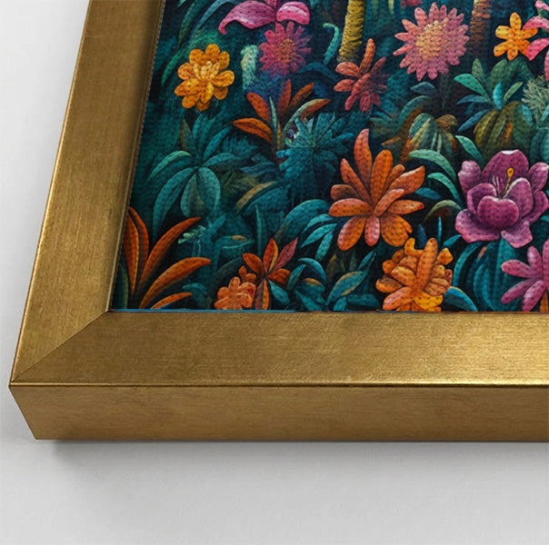Tropical Floral Jungle Black Caribbean wall art view 40
