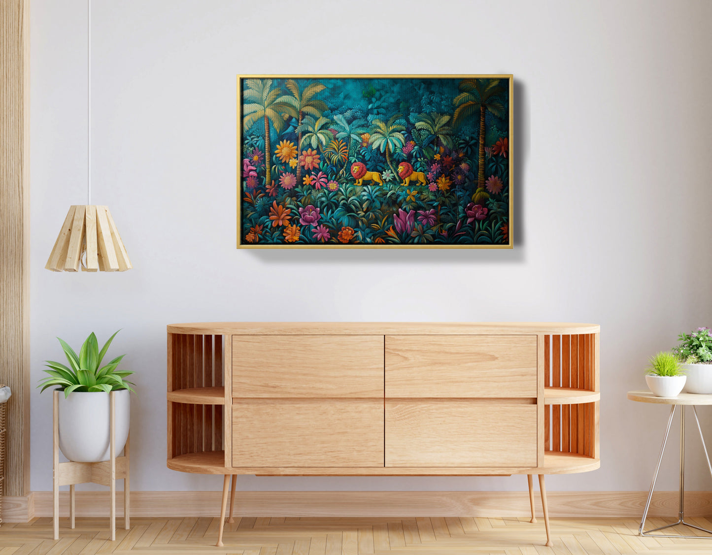 Tropical Floral Jungle Black Caribbean wall art view 38