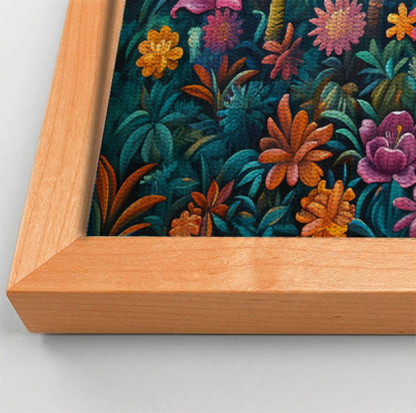 Tropical Floral Jungle Black Caribbean wall art view 46