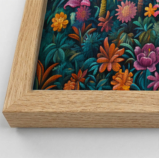 Tropical Floral Jungle Black Caribbean wall art view 52