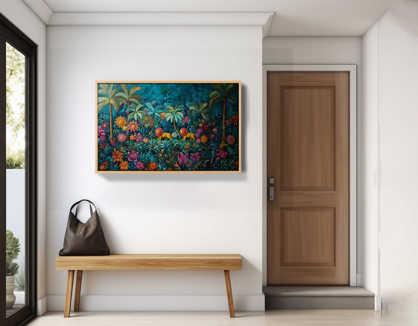 Tropical Floral Jungle Black Caribbean wall art view 53