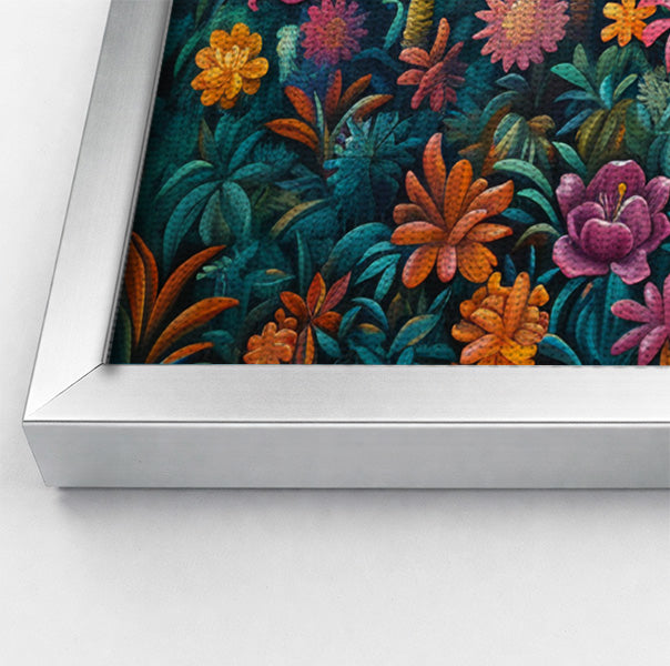 Tropical Floral Jungle Black Caribbean wall art view 58