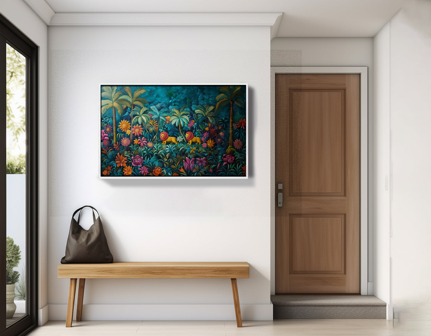 Tropical Floral Jungle Black Caribbean wall art view 65
