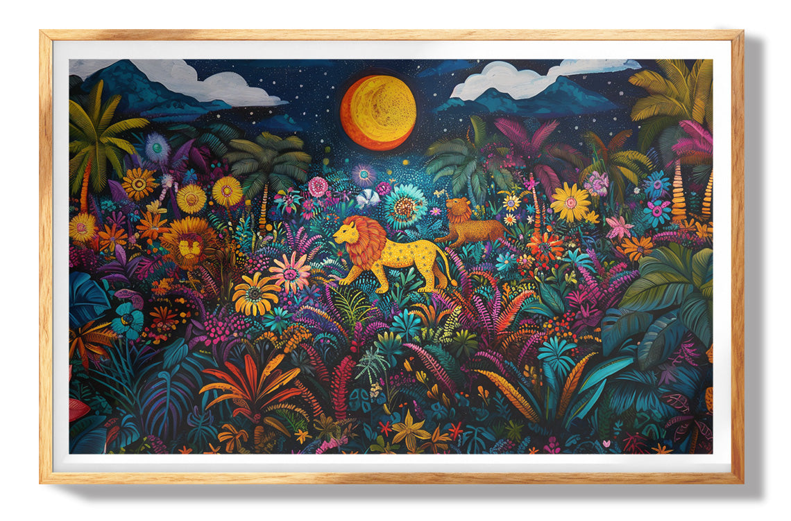 Leopard Jungle Moon Caribbean wall art view 73