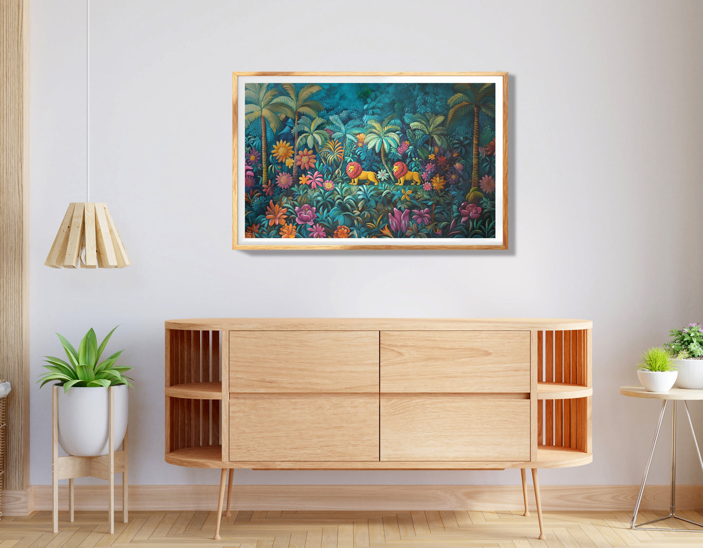 Tropical Floral Jungle Black Caribbean wall art view 74