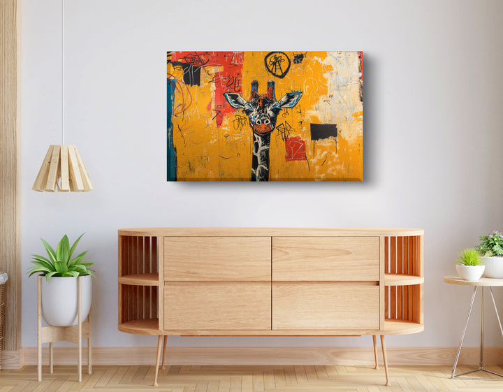 Urban Giraffe Graffiti African American Wall Art