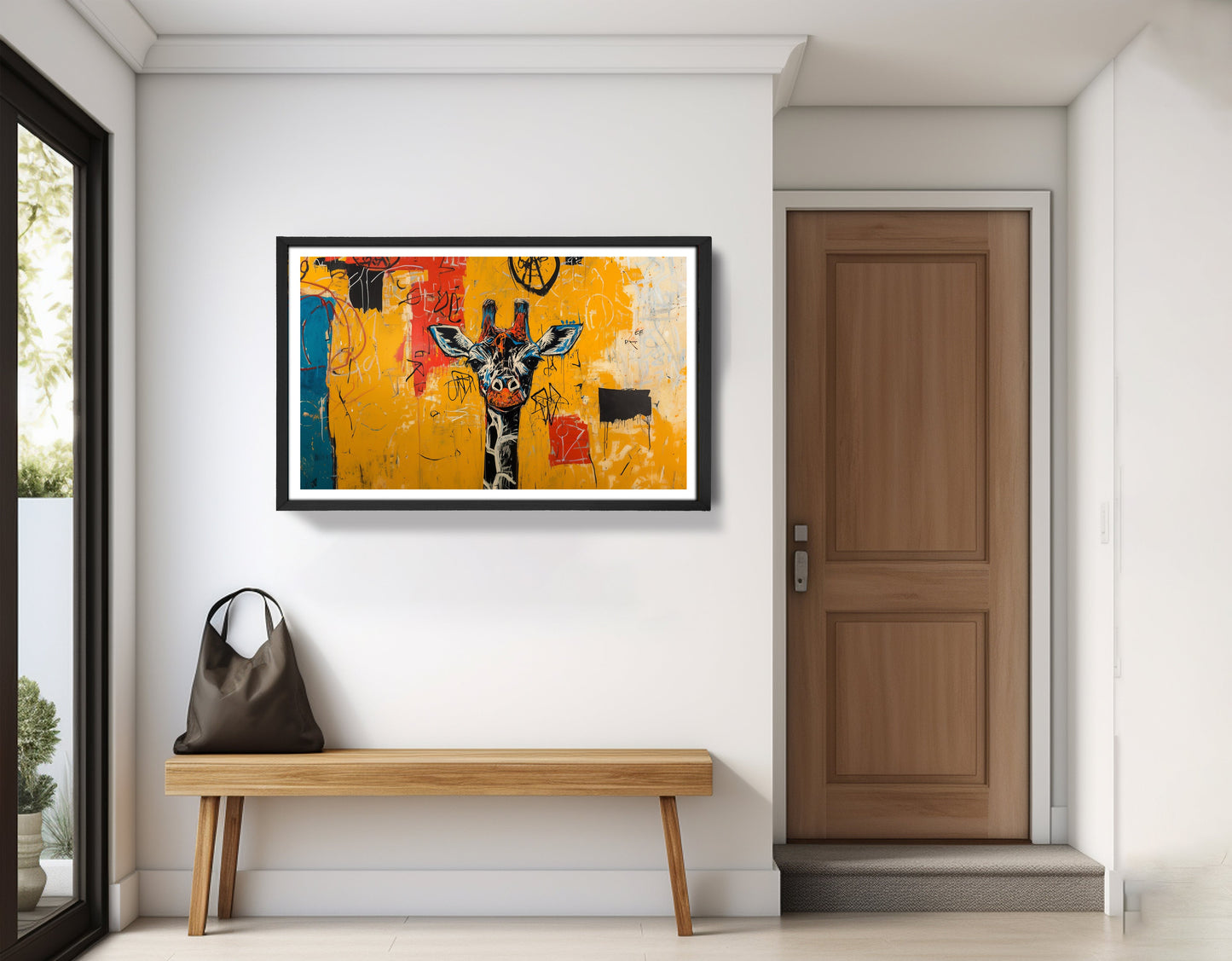 Urban Giraffe Graffiti African American canvas print view 71