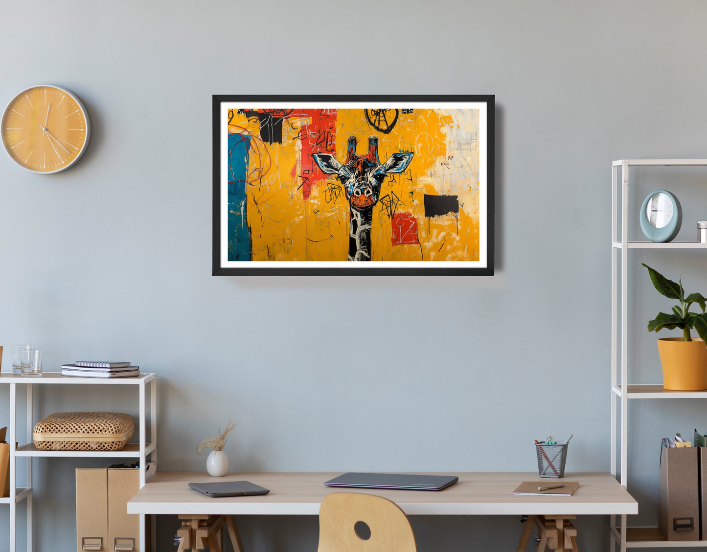Urban Giraffe Graffiti African American canvas print view 72