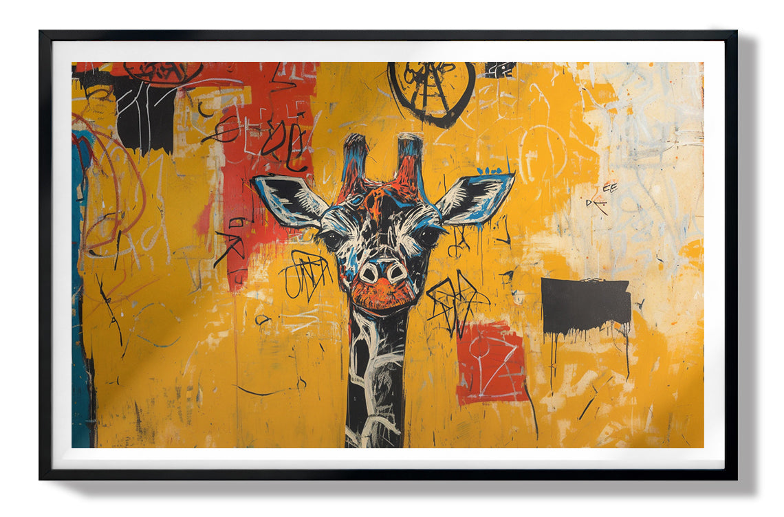 Urban Giraffe Graffiti African American canvas print view 67