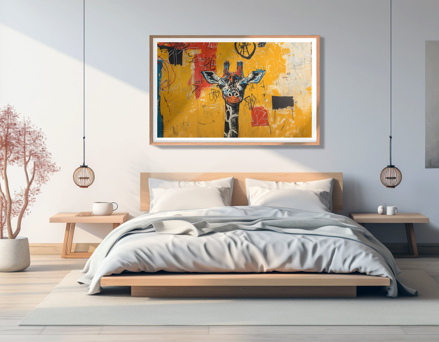 Urban Giraffe Graffiti African American canvas print view 81