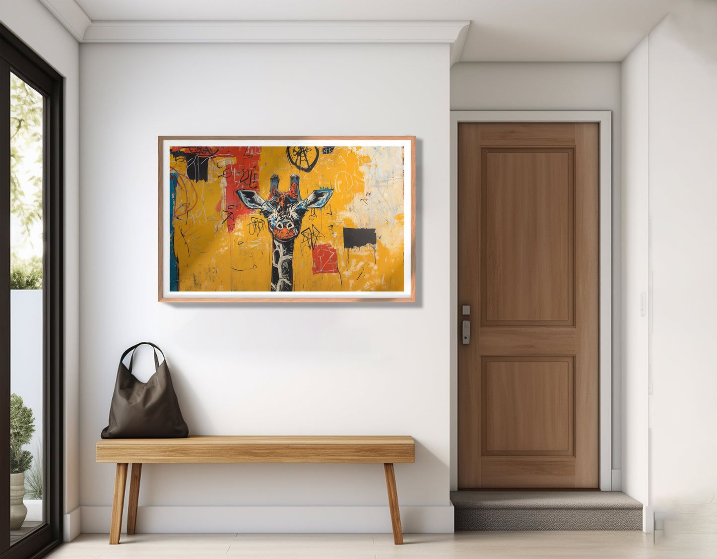 Urban Giraffe Graffiti African American canvas print view 83