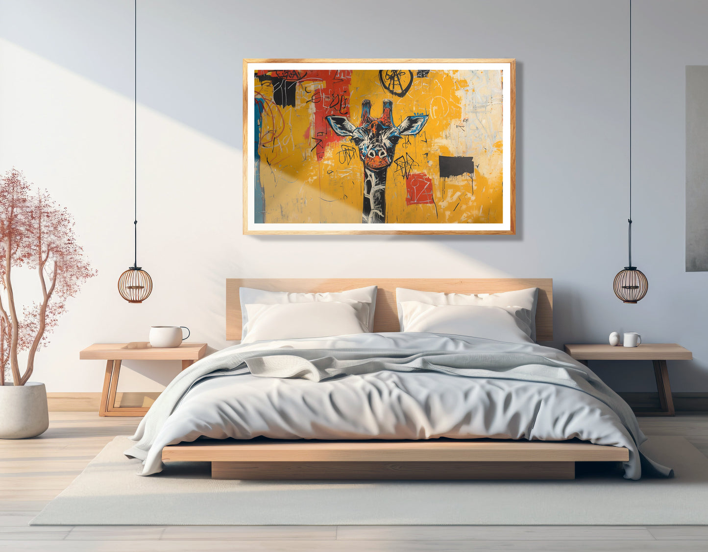 Urban Giraffe Graffiti African American canvas print view 75