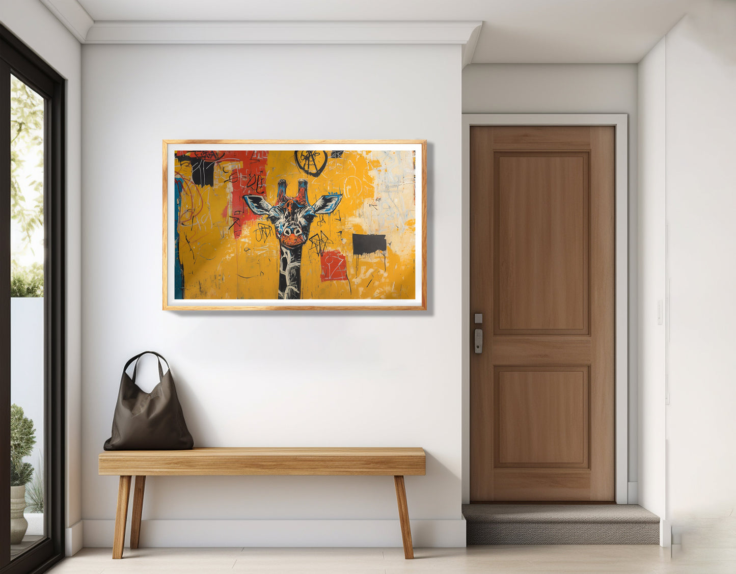 Urban Giraffe Graffiti African American canvas print view 77