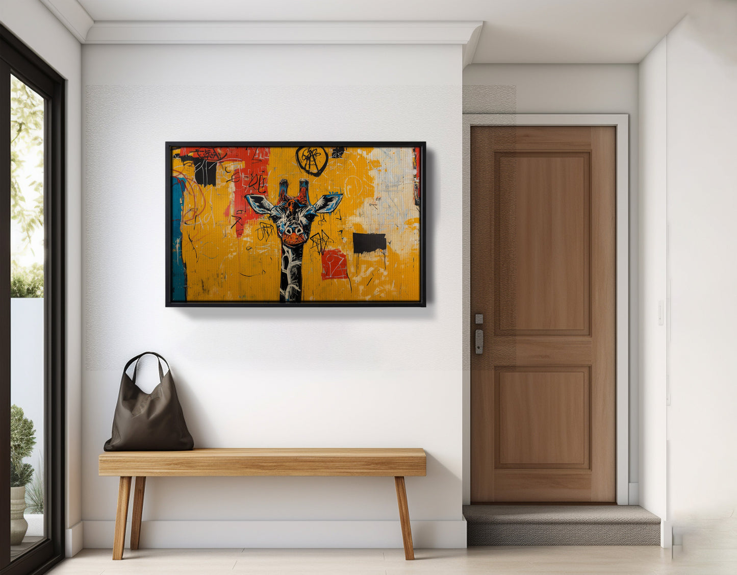 Urban Giraffe Graffiti African American canvas print view 29