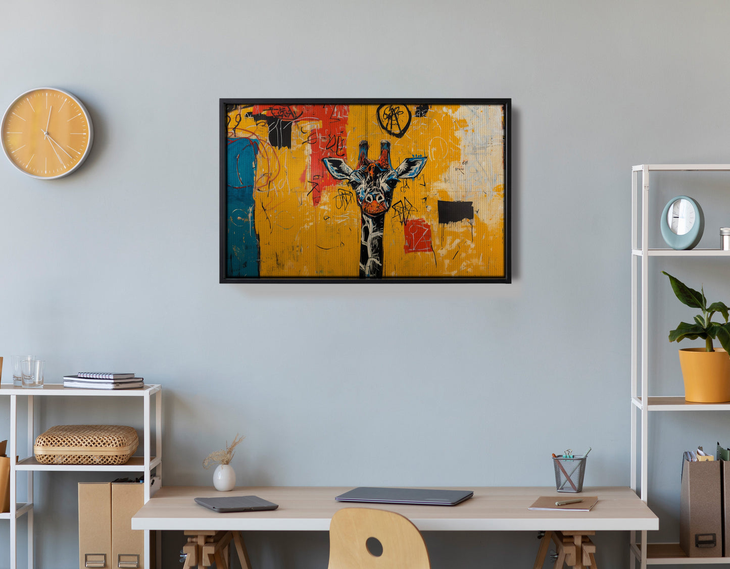 Urban Giraffe Graffiti African American canvas print view 30