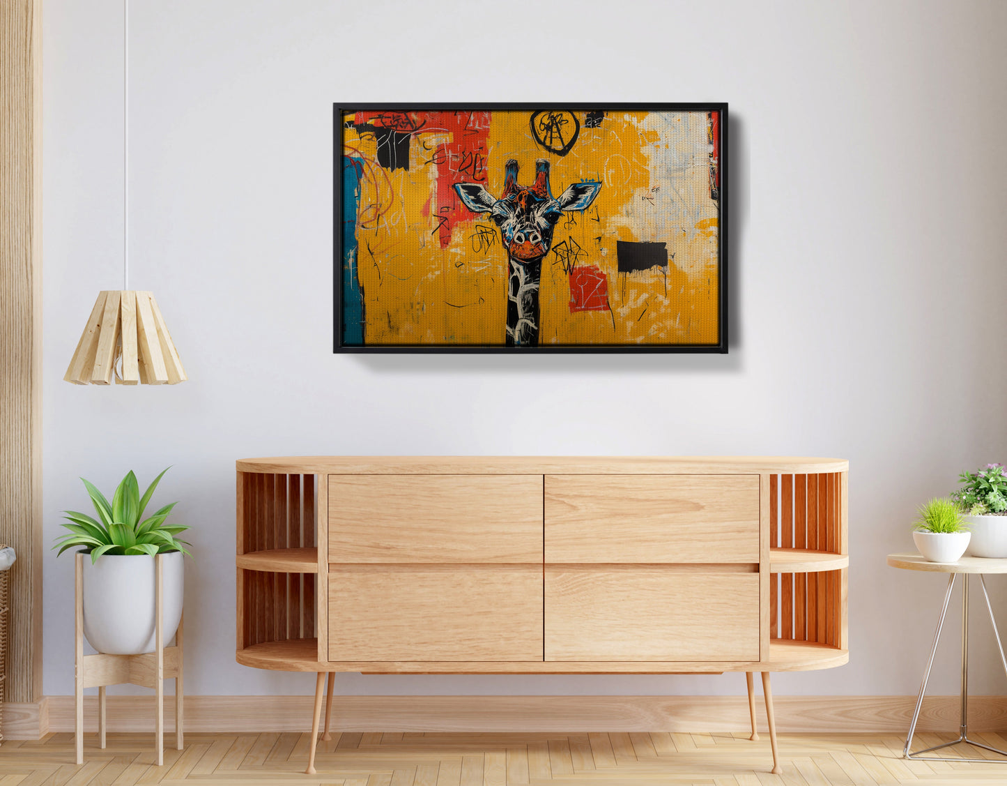Urban Giraffe Graffiti African American canvas print view 26