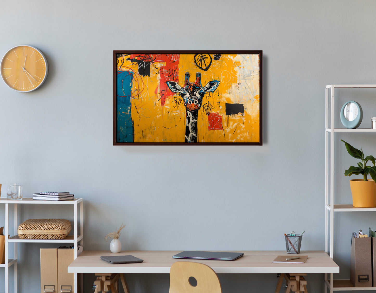 Urban Giraffe Graffiti African American canvas print view 36