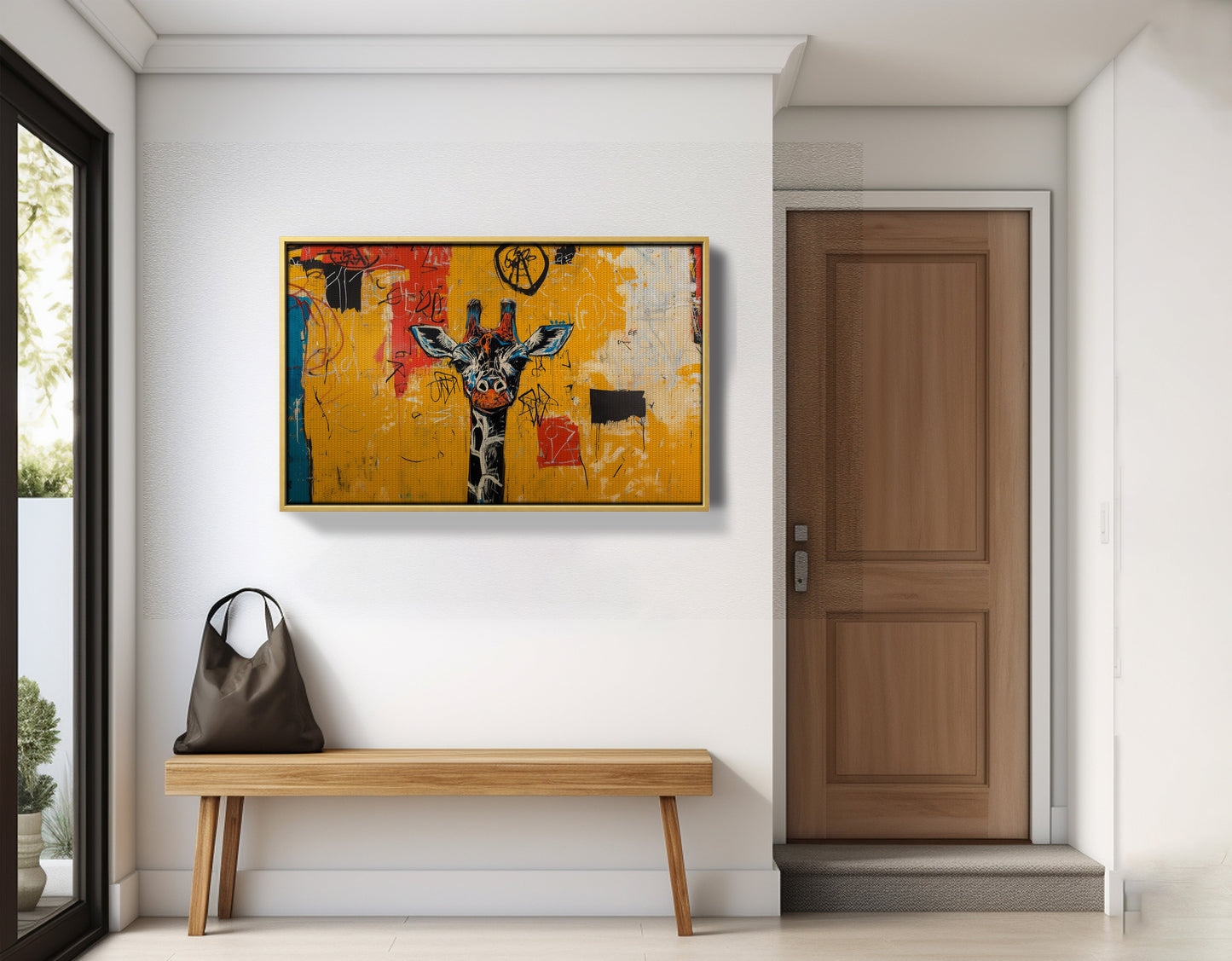 Urban Giraffe Graffiti African American canvas print view 41