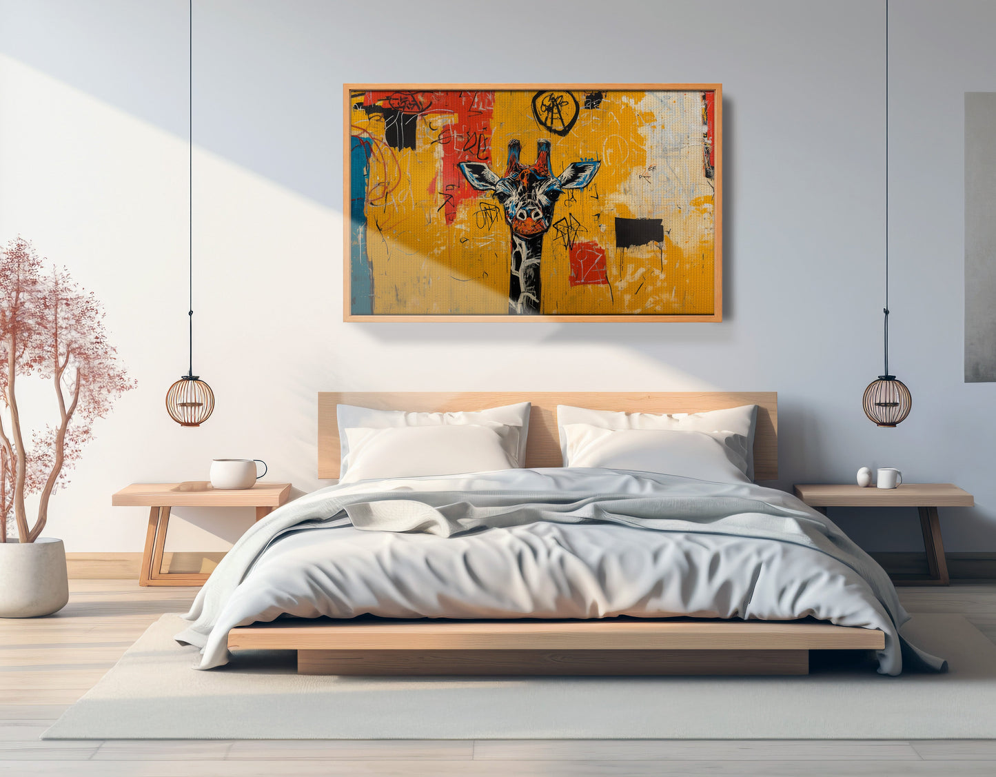 Urban Giraffe Graffiti African American canvas print view 45