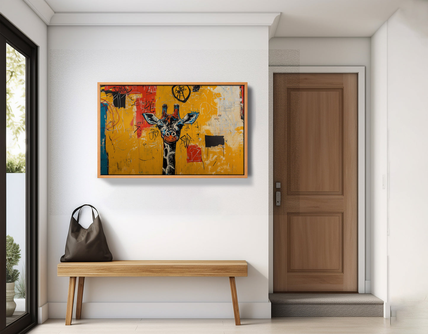 Urban Giraffe Graffiti African American canvas print view 47