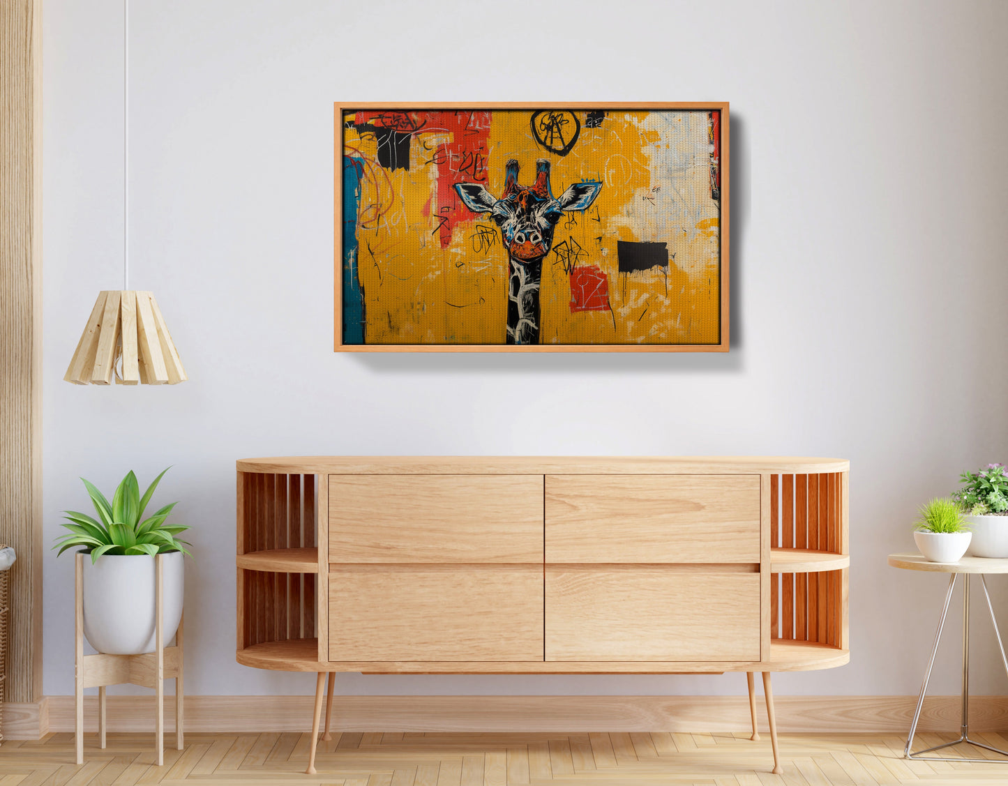 Urban Giraffe Graffiti African American canvas print view 44