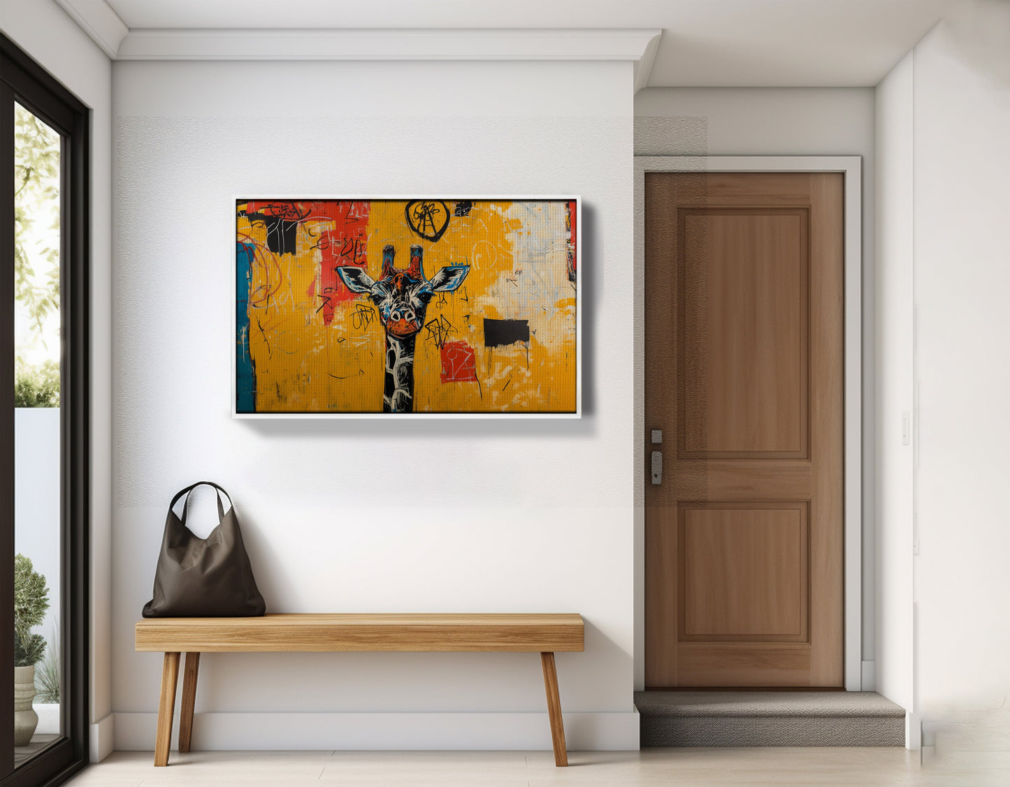 Urban Giraffe Graffiti African American canvas print view 65