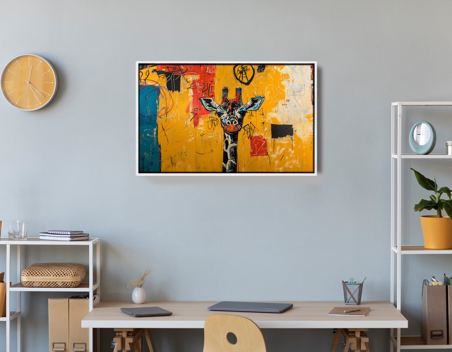 Urban Giraffe Graffiti African American canvas print view 66