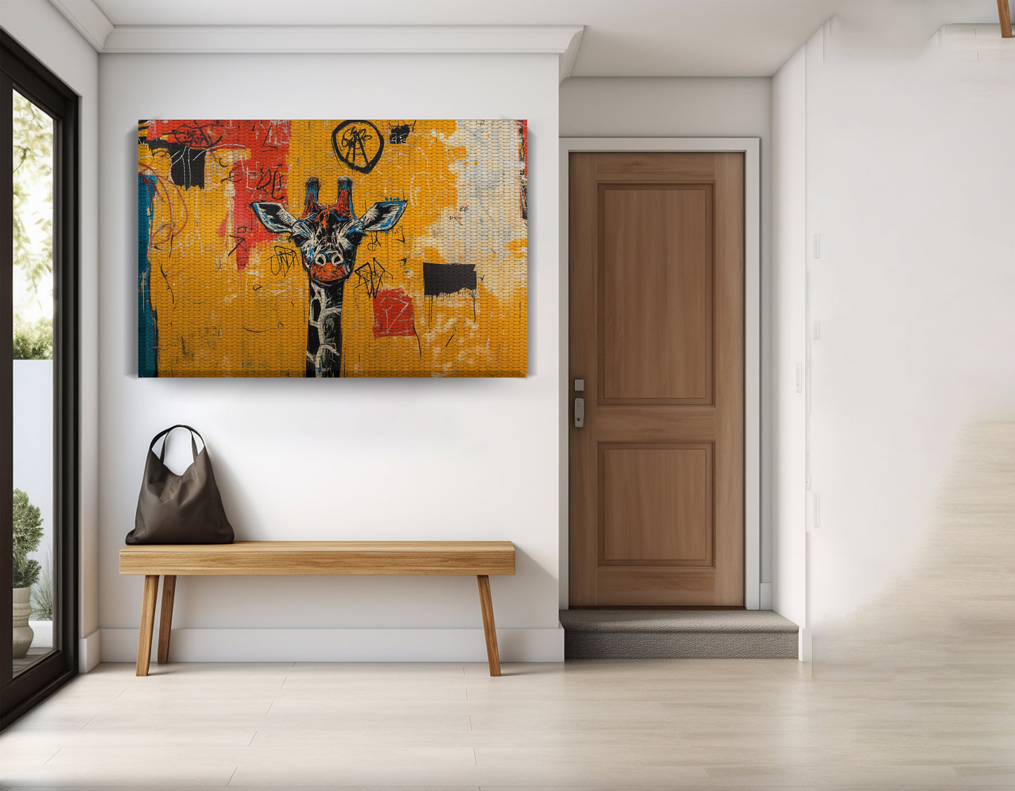 Urban Giraffe Graffiti African American canvas print view 17