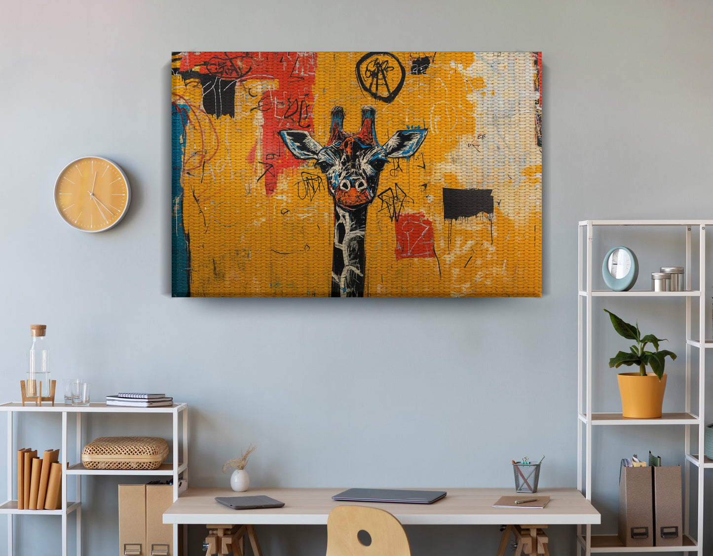 Urban Giraffe Graffiti African American canvas print view 18