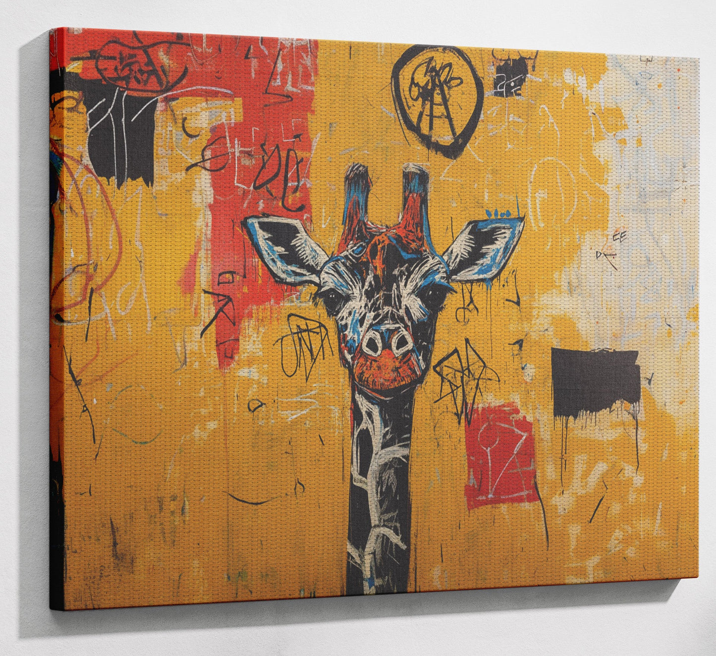 Urban Giraffe Graffiti African American canvas print view 13