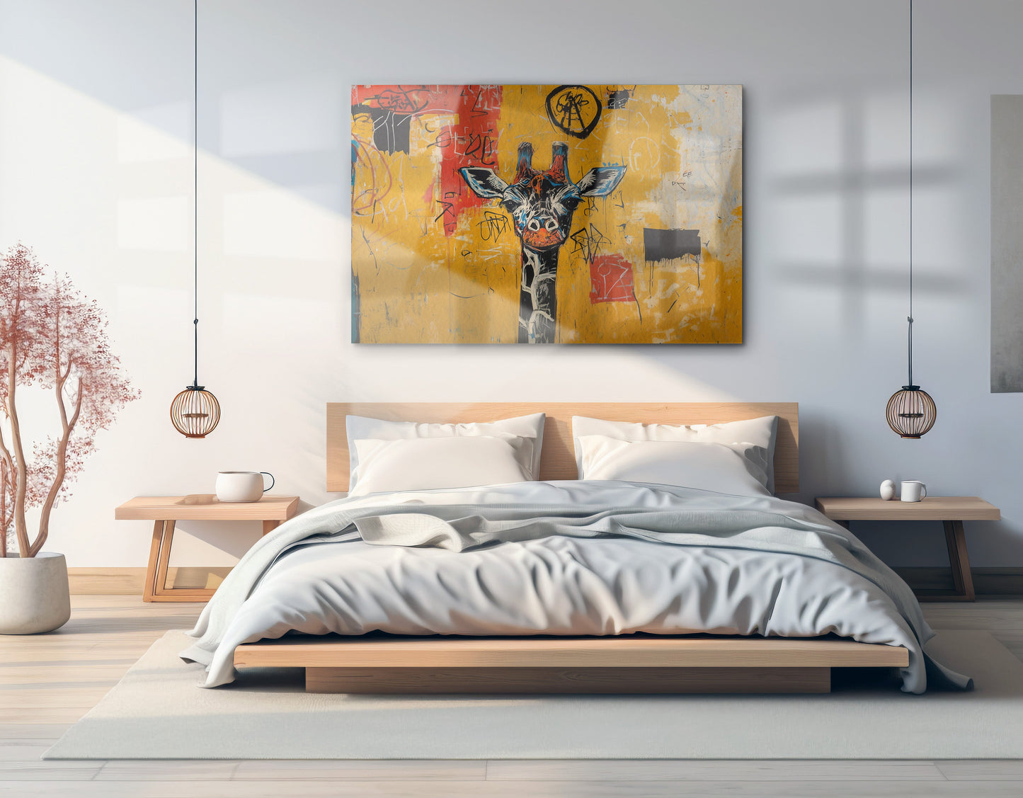 Urban Giraffe Graffiti African American canvas print view 21