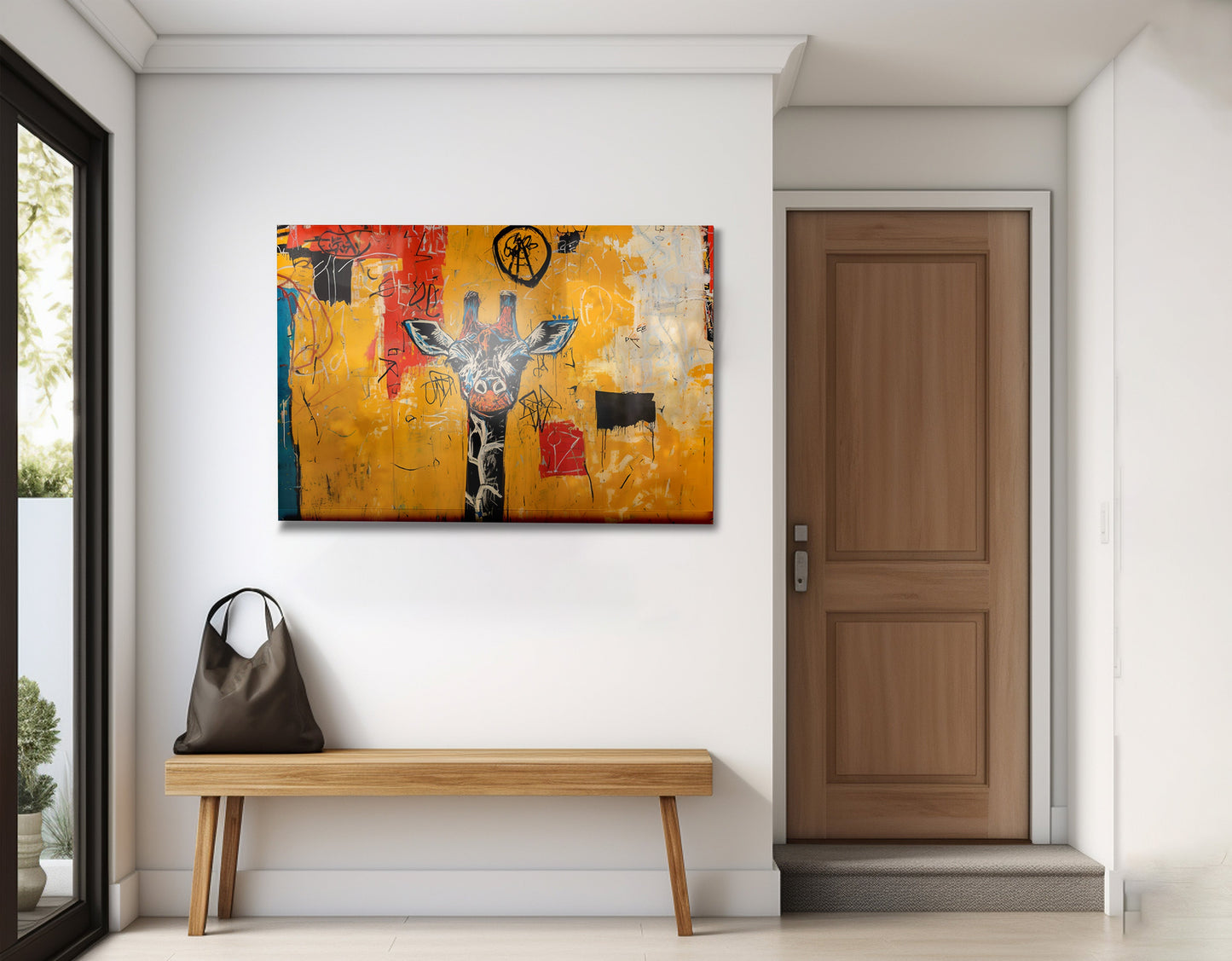 Urban Giraffe Graffiti African American canvas print view 23
