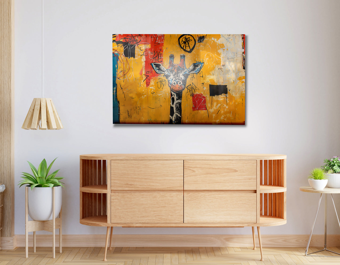 Urban Giraffe Graffiti African American canvas print view 20