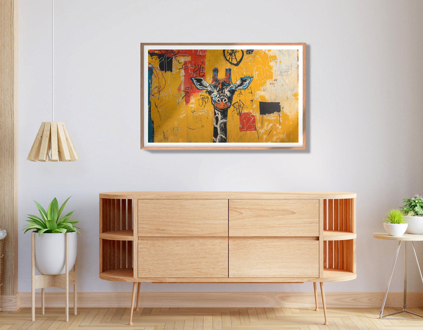 Urban Giraffe Graffiti African American canvas print view 80