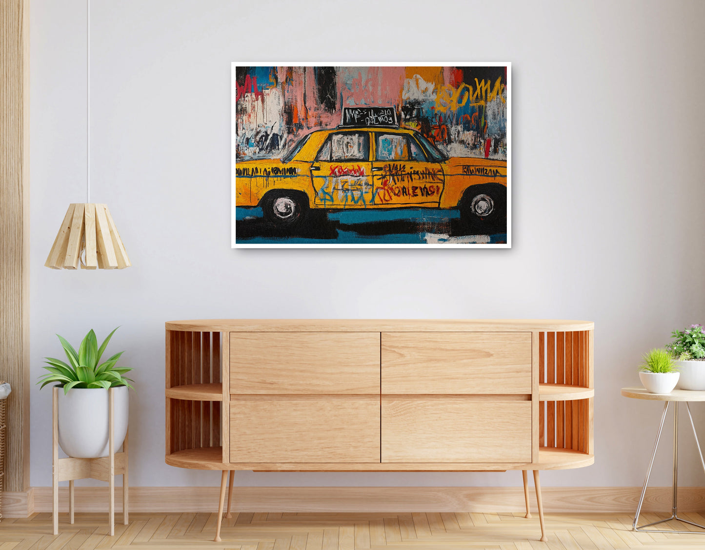 Alternate view of Yellow Taxi Urban Black African American canvas print