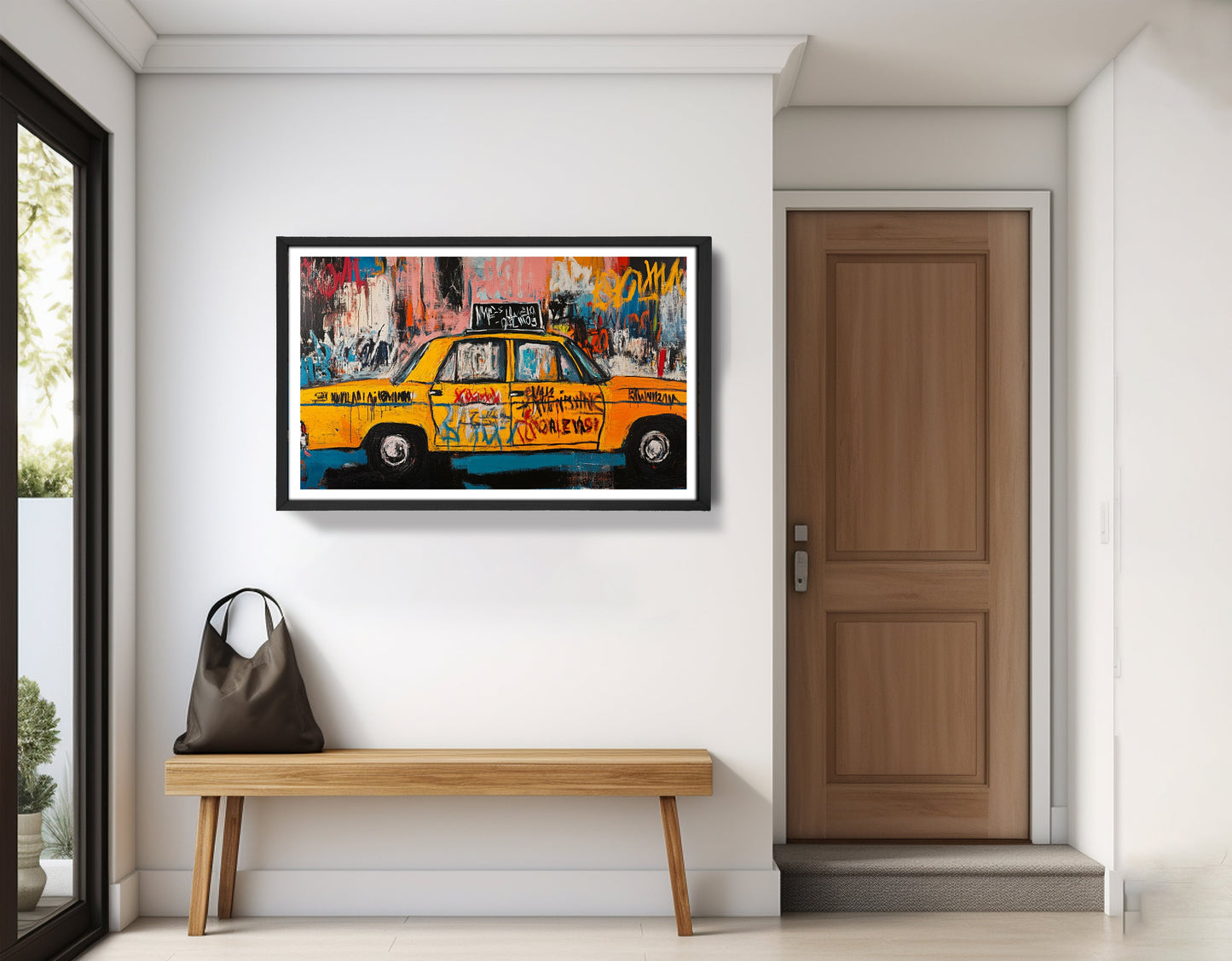 Yellow Taxi Urban Black African American canvas print view 71