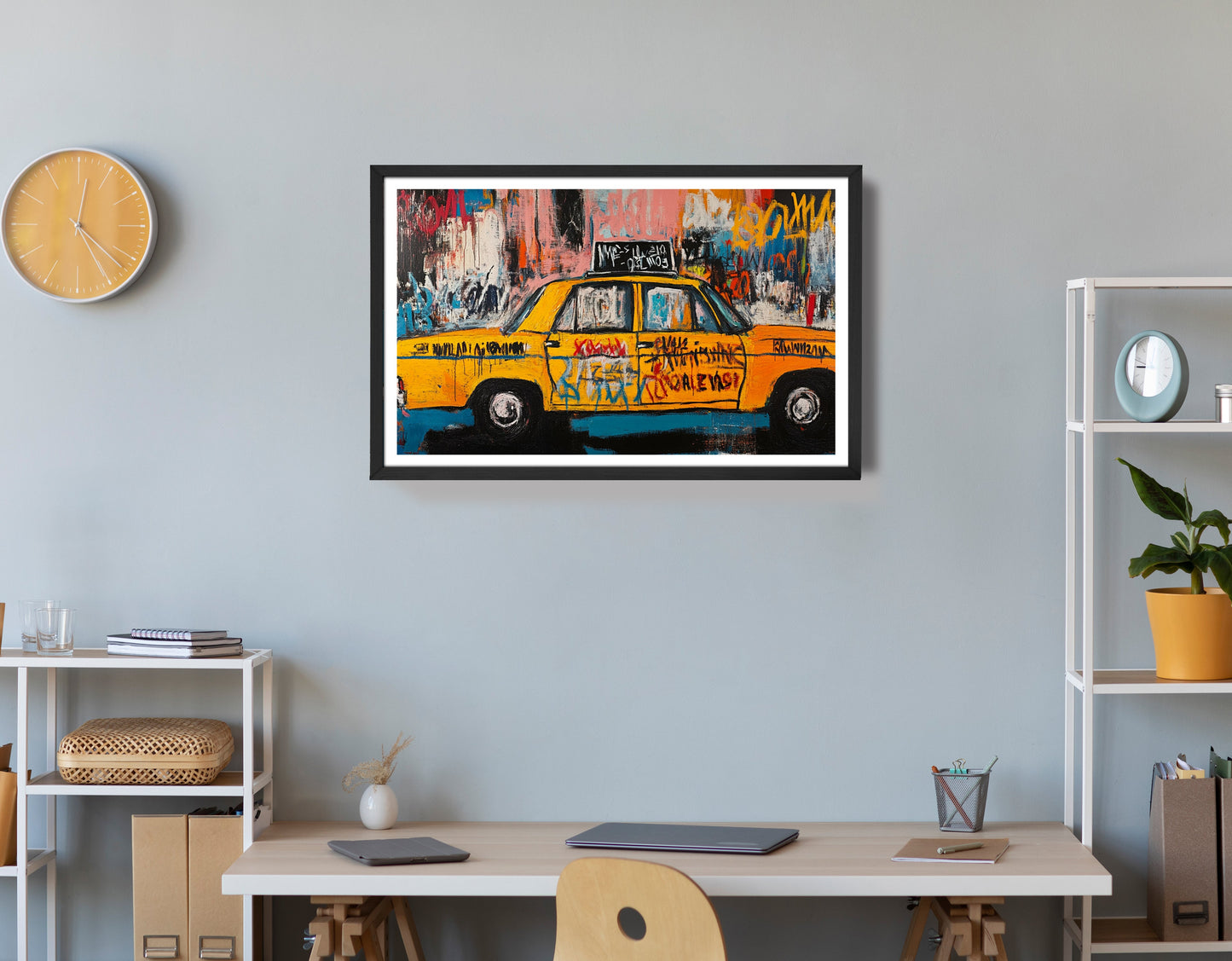 Yellow Taxi Urban Black African American canvas print view 72