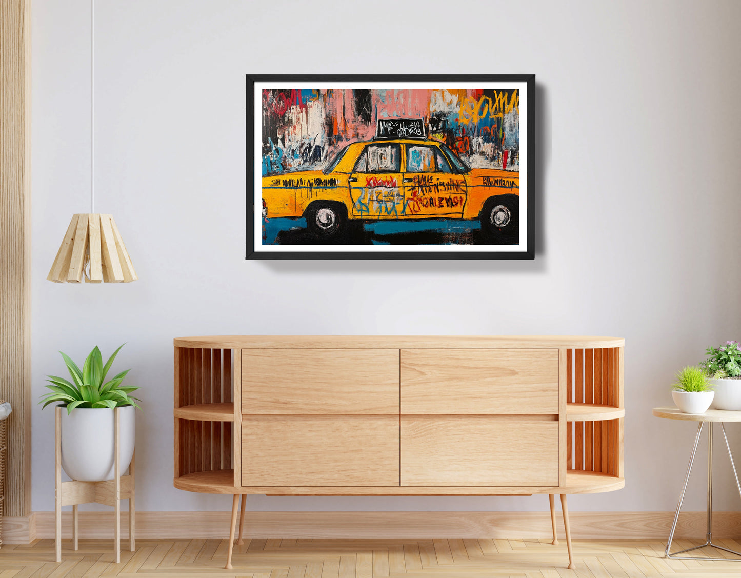 Yellow Taxi Urban Black African American canvas print view 68