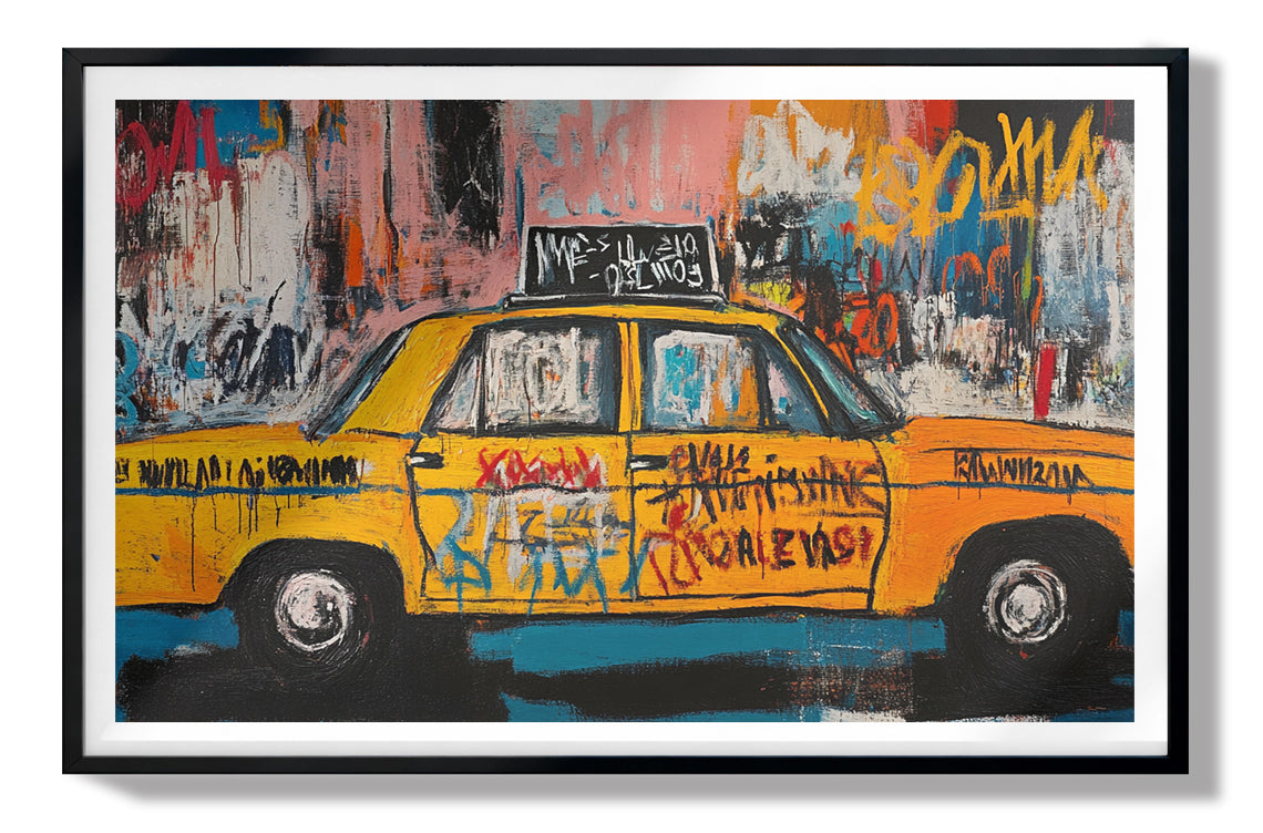 Yellow Taxi Urban Black African American canvas print view 67