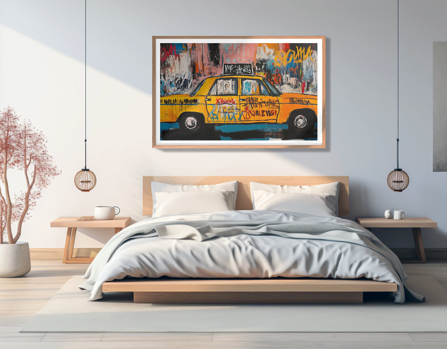 Yellow Taxi Urban Black African American canvas print view 81