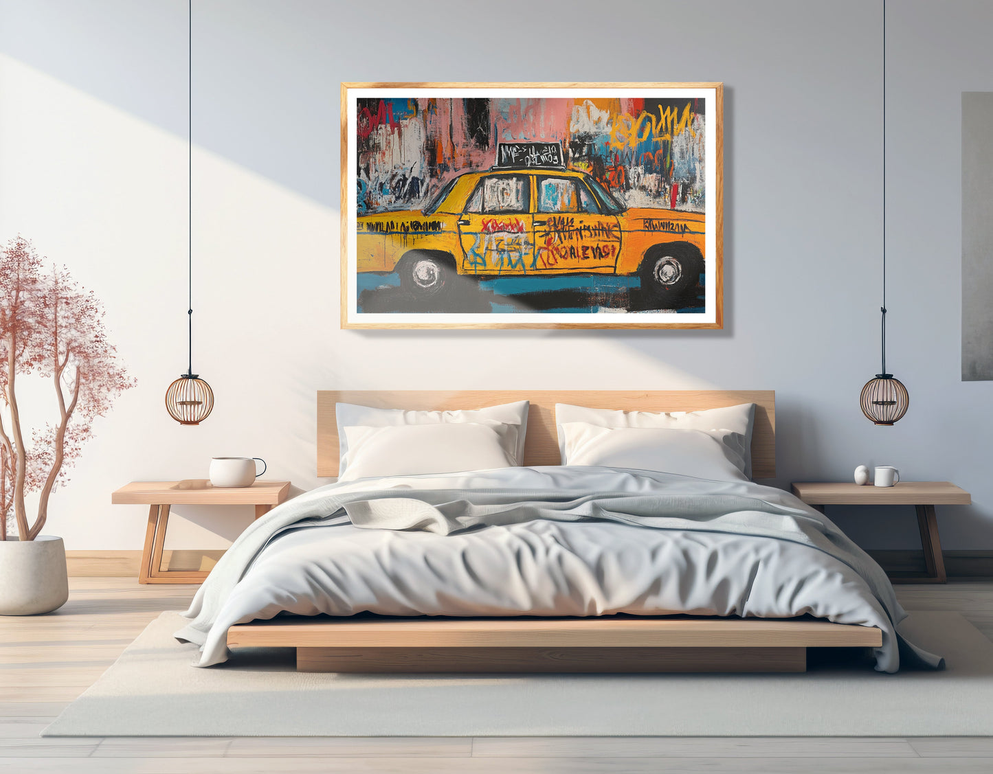 Yellow Taxi Urban Black African American canvas print view 75