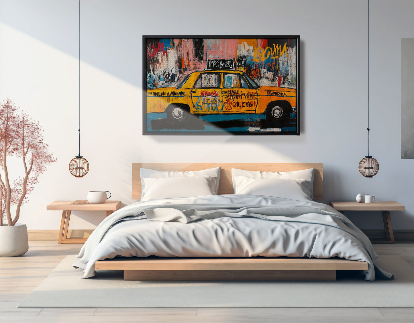 Yellow Taxi Urban Black African American canvas print view 27