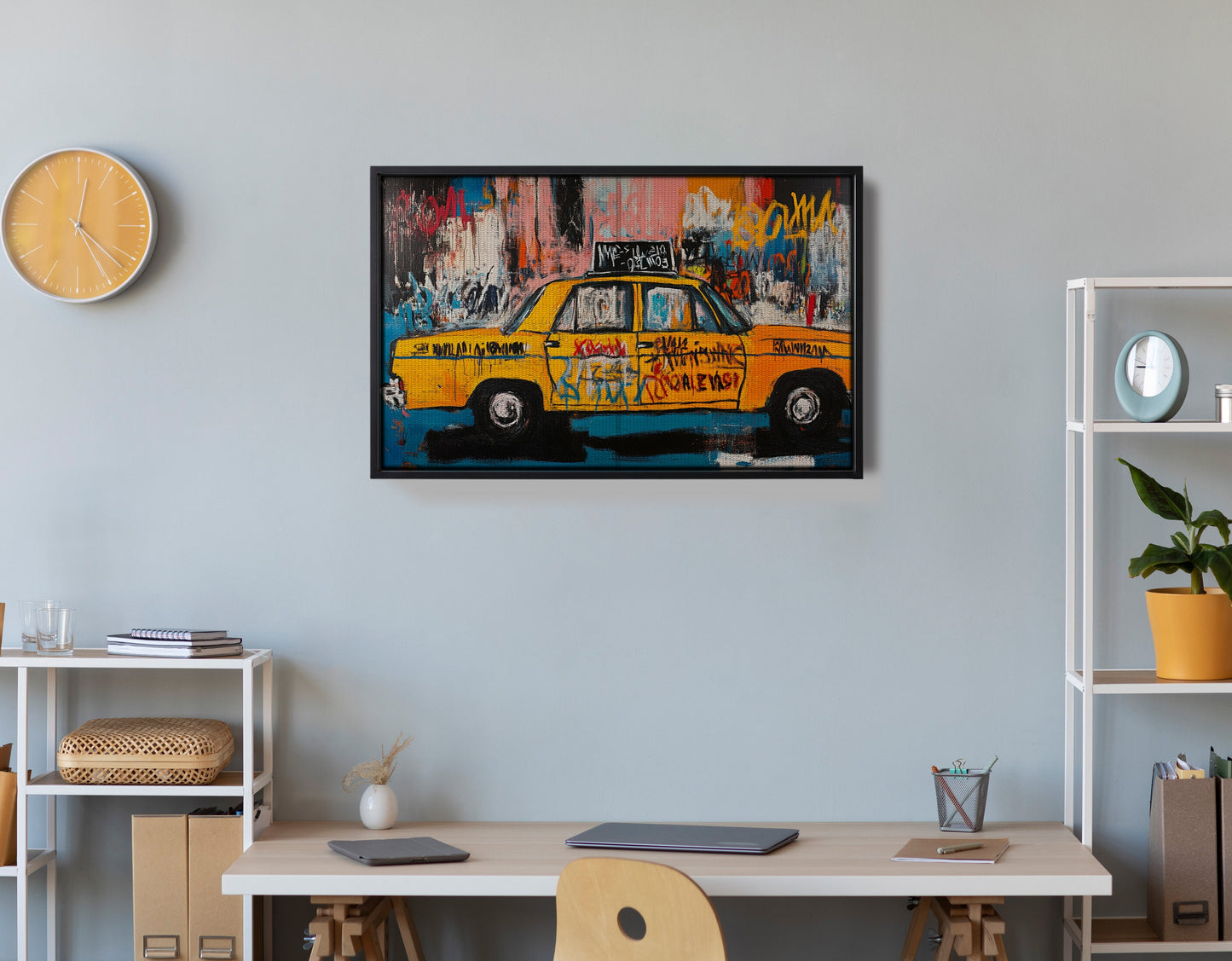 Yellow Taxi Urban Black African American canvas print view 30